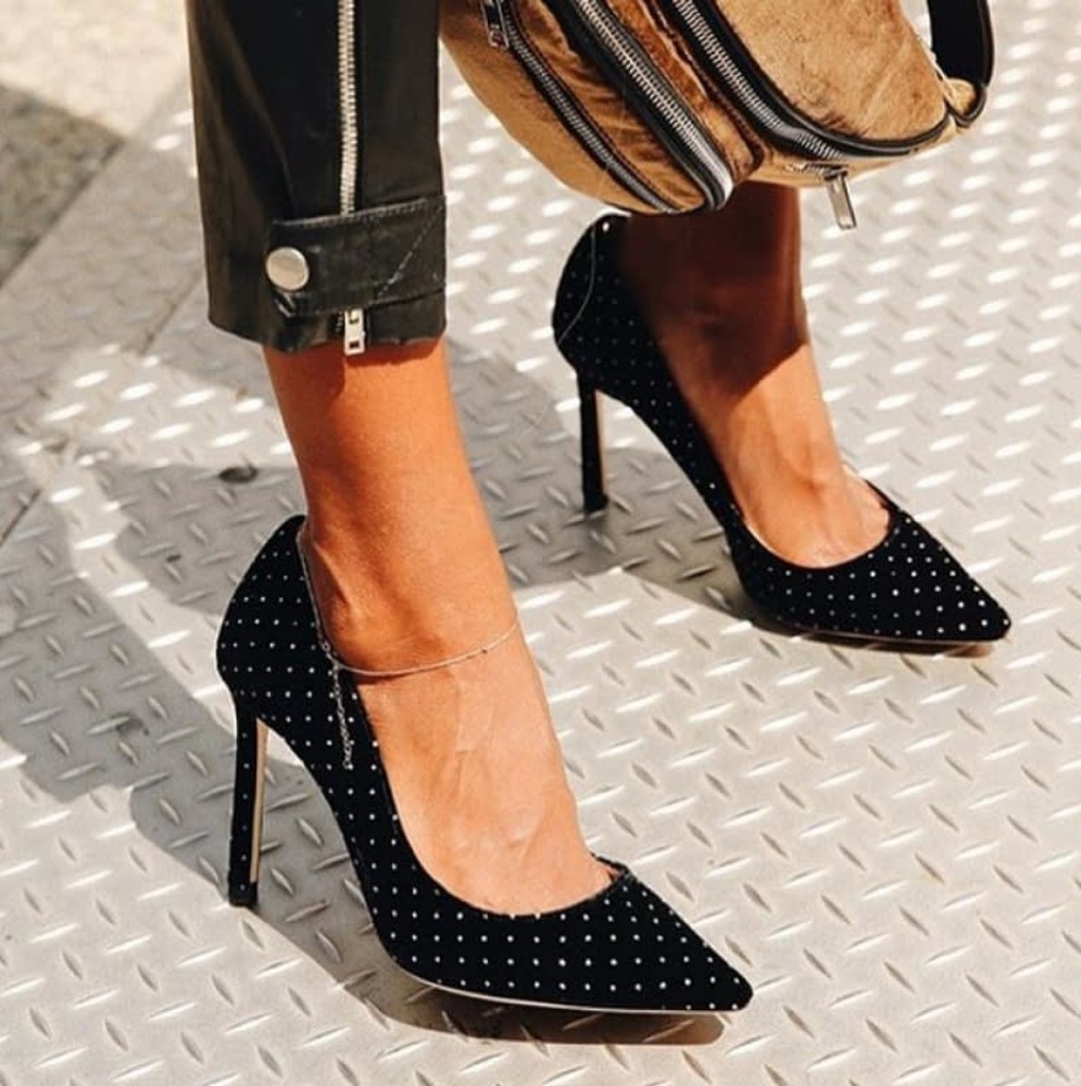 SOLD Jimmy Choo Romy 100 velvet rhinestones heels - Picture 1 of 8